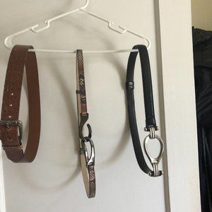 Set of Three Women's Belts with Great hardware